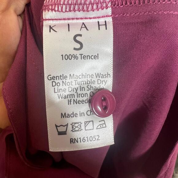 KIAH Women's The South Hampton Maternity Blouse Oversize Button Top Tencel Small - Picture 9 of 15